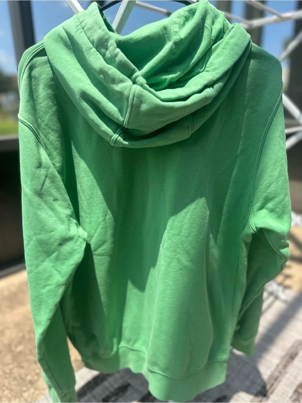 Nike Green Crewneck Sweatshirt with White Swoosh - Picture 3 of 4